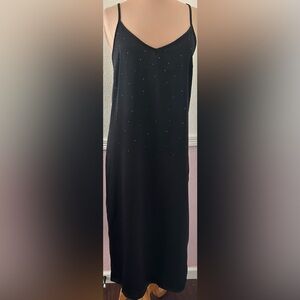 F&F Elegant Black Dress with Swarovski Embellishments